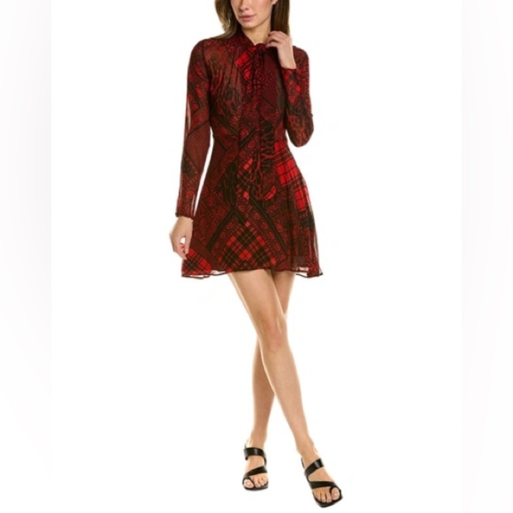 The Kooples Elegant Red Patterned Dress